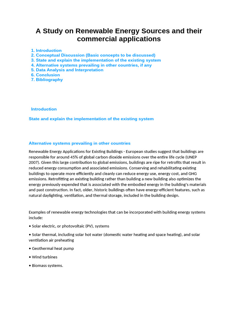 Renewable Energy Applications in Buildings | PDF