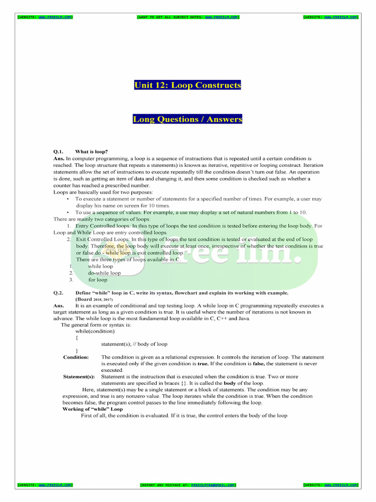 12th Comp CH 12 Long Q | PDF