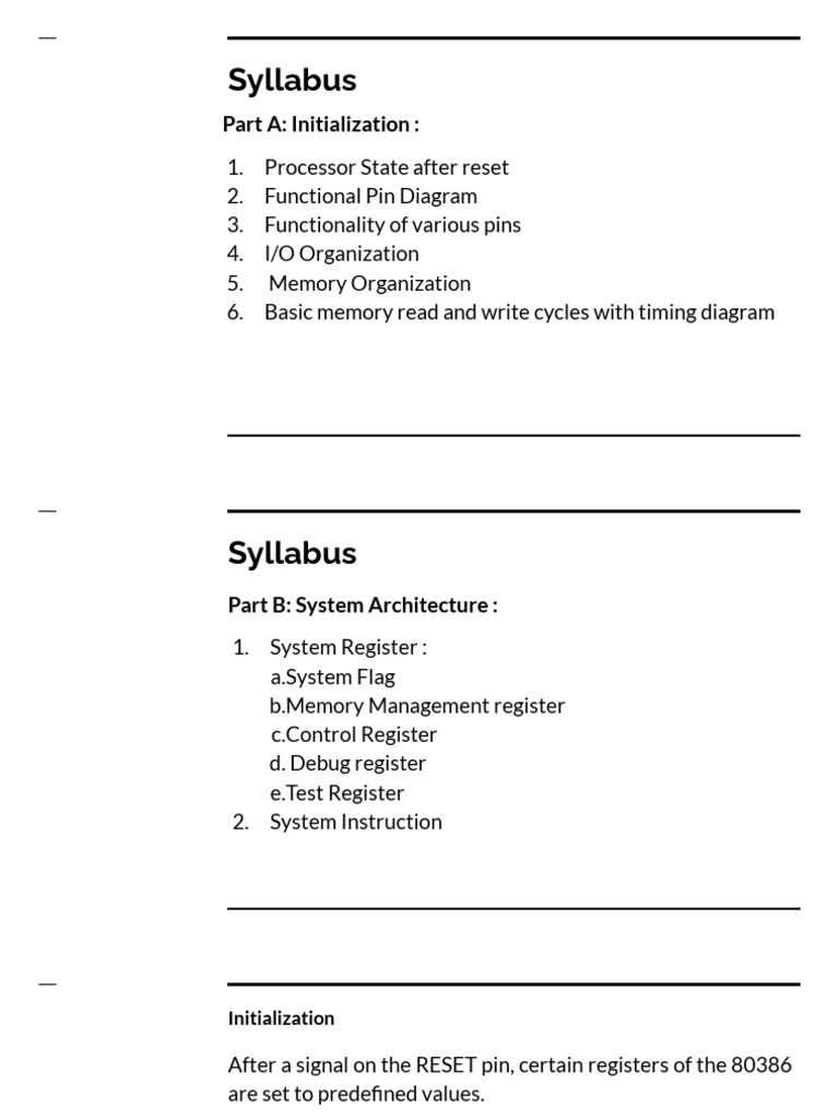 80386 Processor Initialization Guide | PDF | Input/Output | Digital ...