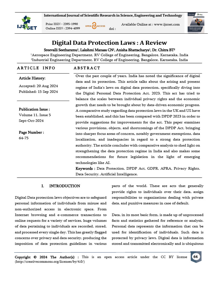Review of India's Digital Data Laws | PDF | Privacy | Computer Security