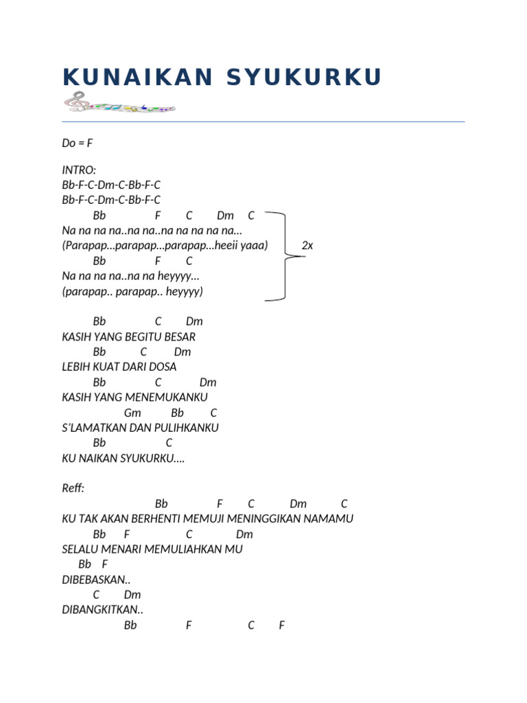 Ku Naikan Syukurku | PDF