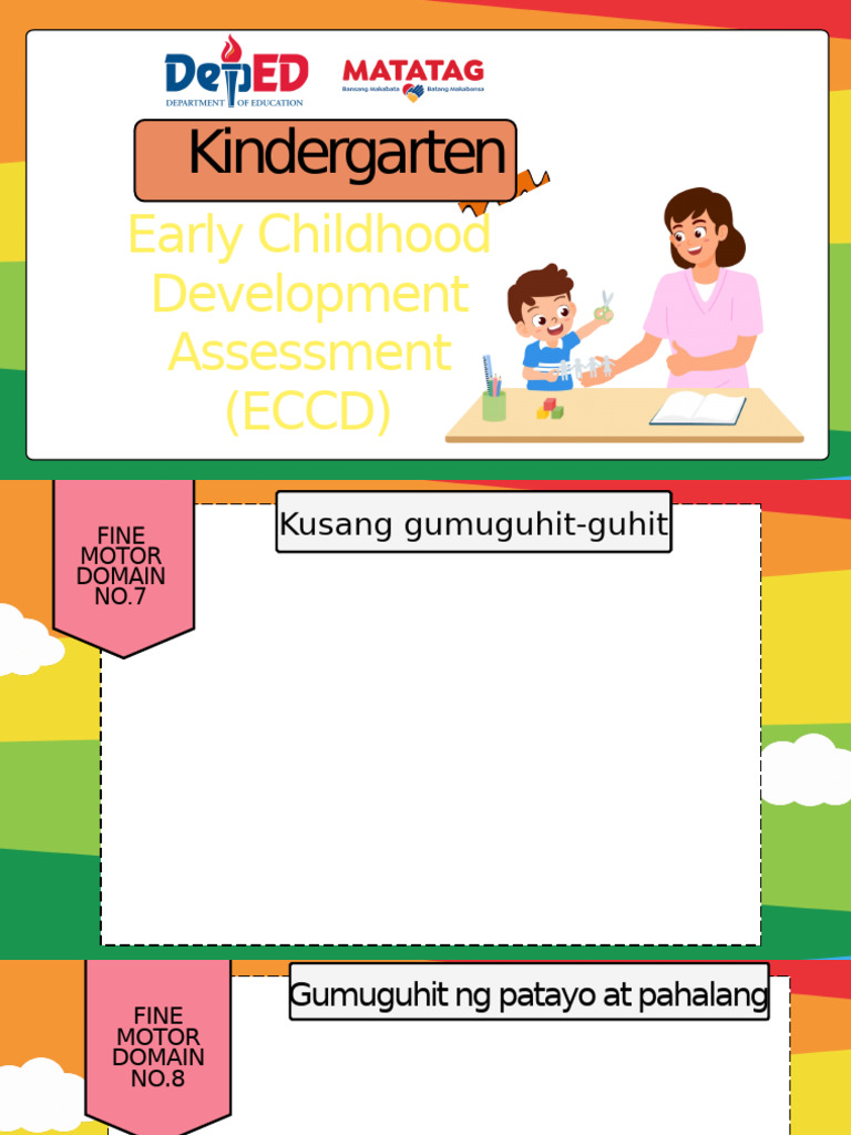 Kindergarten Early Childhood Development Assessment ECCD Presentation | PDF