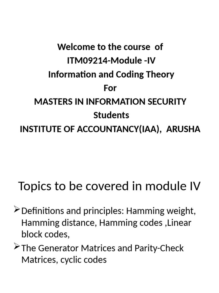 Information and Coding Theory Overview | PDF | Error Detection And ...