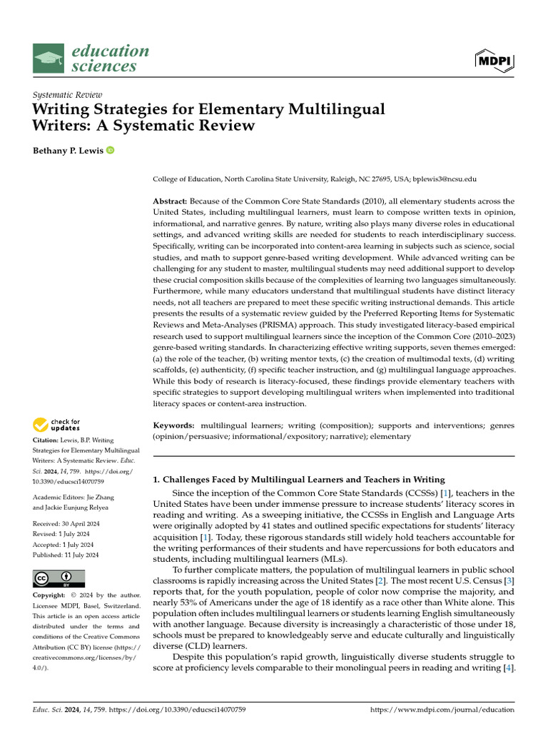Strategies for Multilingual Writing Success | PDF | Multilingualism ...