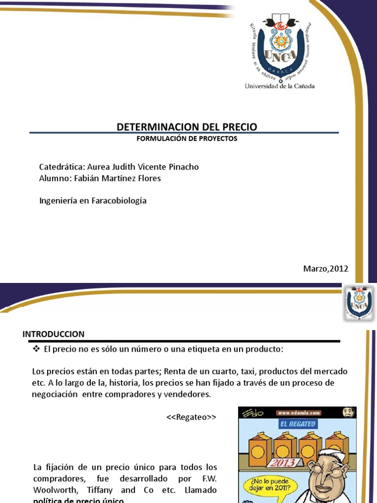 Determinacion Del Precio Precios Subasta
