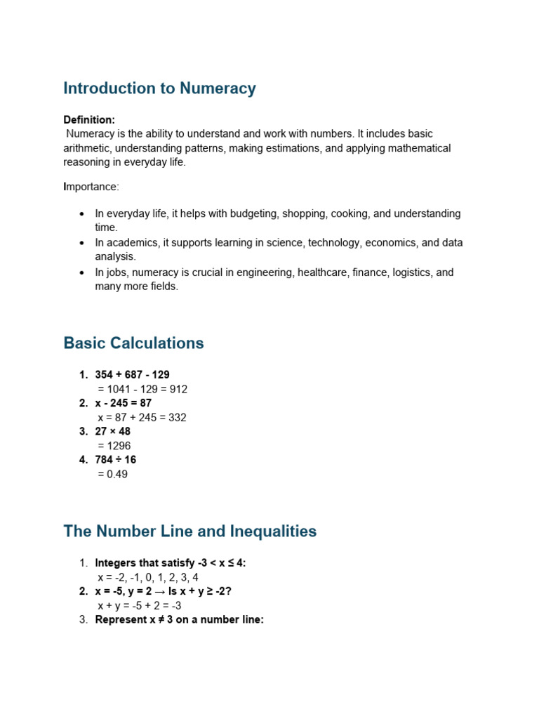 Document 1 | PDF | Mathematics | Arithmetic