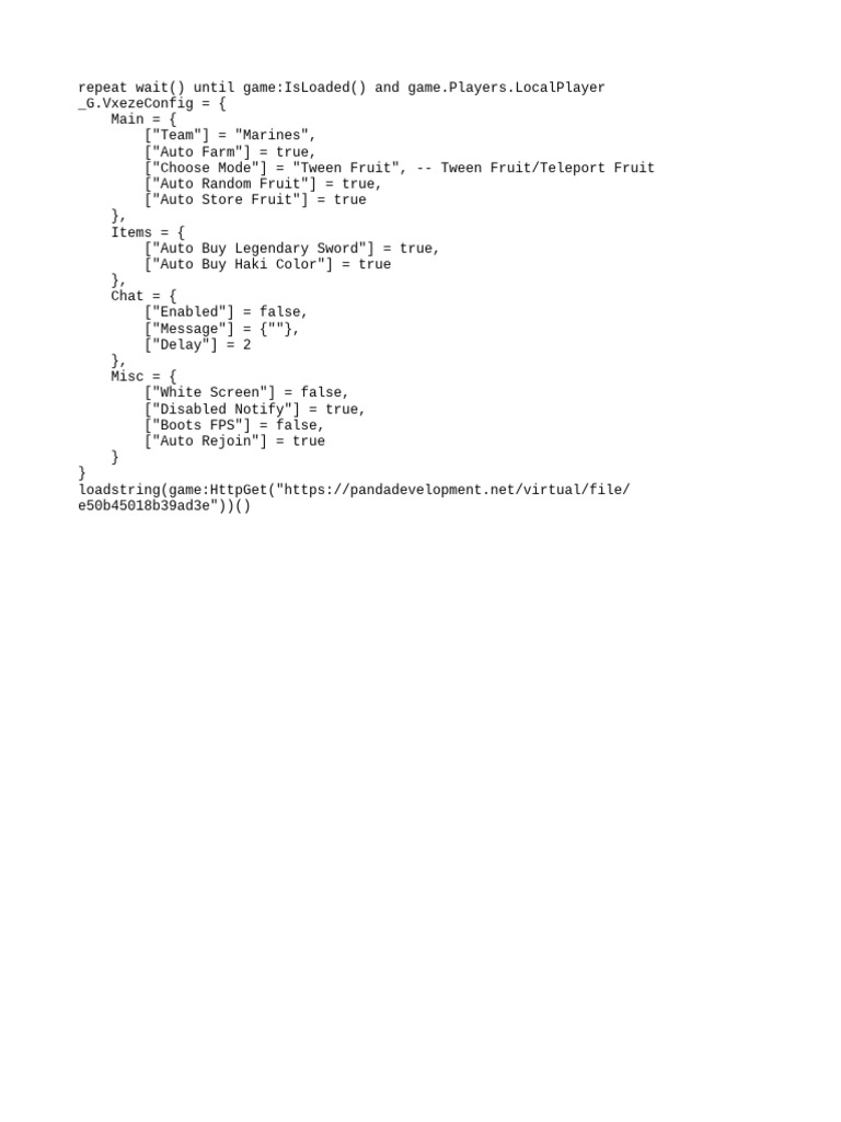 VxezeConfig Script for Marines Team | PDF