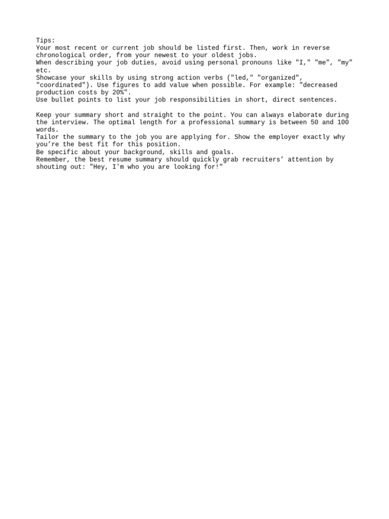 Image showcasing Effective Resume Writing Tips | PDF