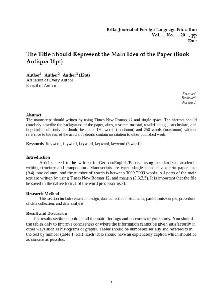 Brila Journal Submission Guidelines | PDF | Abstract (Summary)