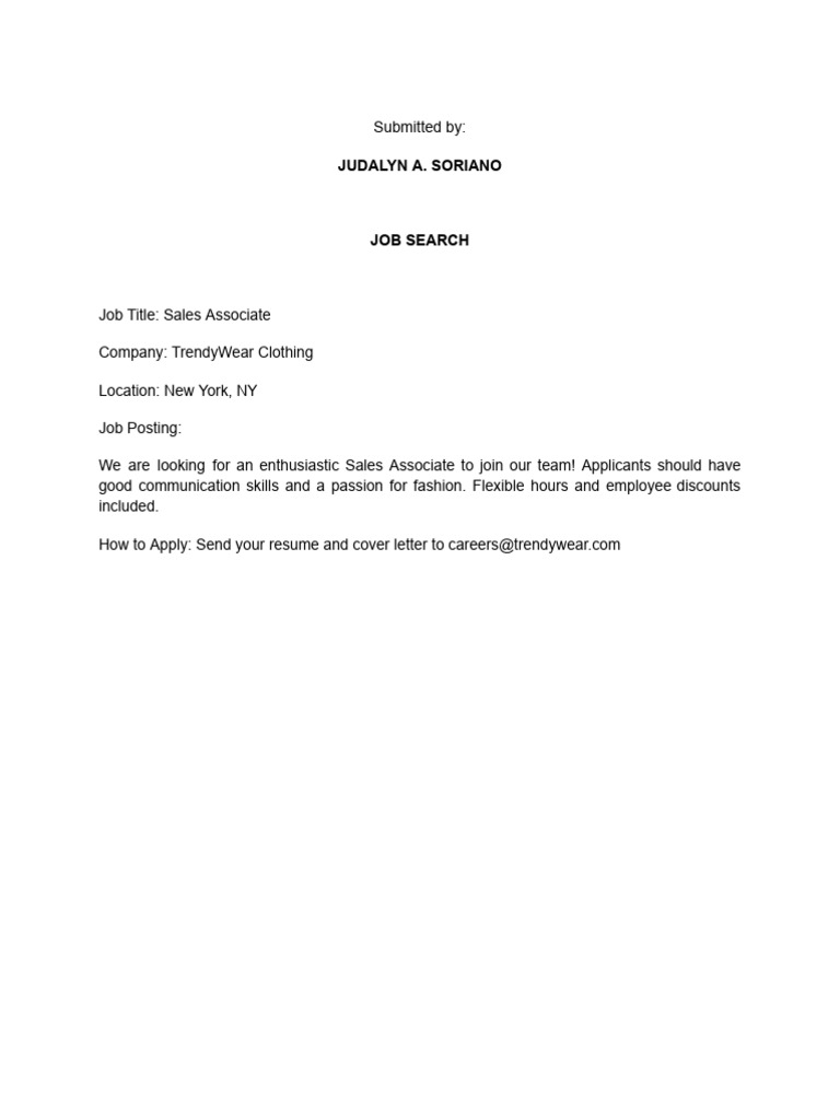 Job Search | PDF