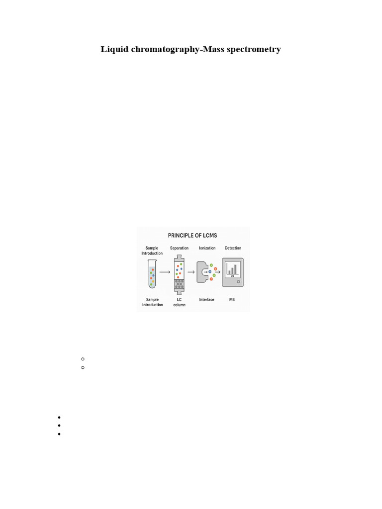 LC MS | PDF | Mass Spectrometry | Liquid Chromatography–Mass Spectrometry
