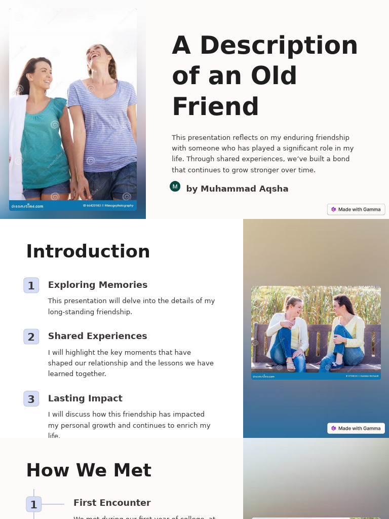 Reconnecting Through Lasting Friendship | PDF | Friendship ...