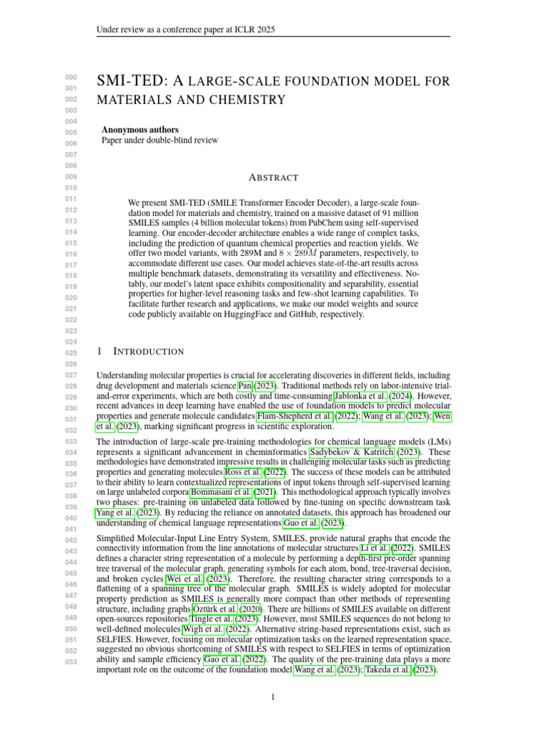 SMI-TED: Foundation Model for Chemistry | PDF | Chemical Reactions ...