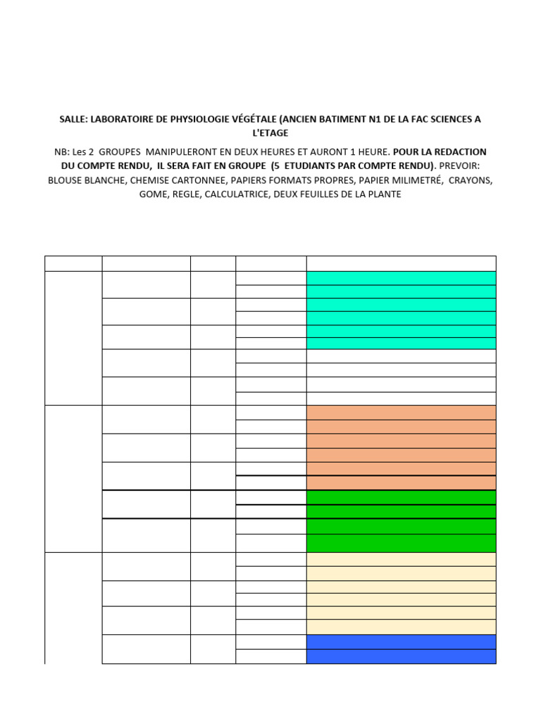 Planning TP Bio 222 - Semaine 1 | PDF | Échecs | Ouverture (échecs)