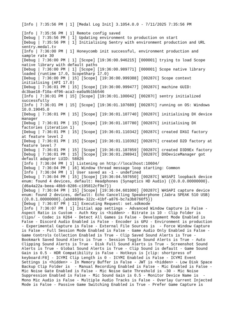 Medal Log Initialization and Settings | PDF | Graphics Processing Unit ...