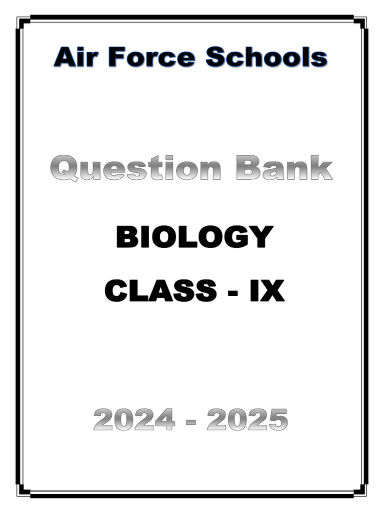 Class 9 Biology Question Bank PDF | PDF | Tissue (Biology) | Cell (Biology)