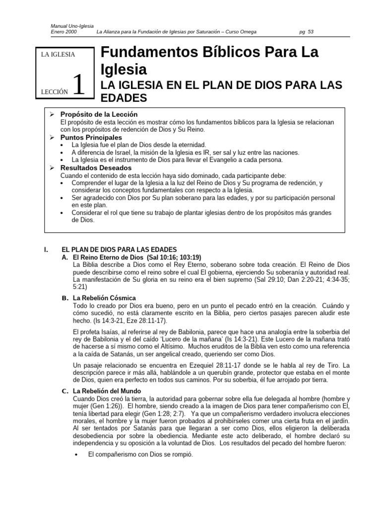 Fundamentos Bíblicos de la Iglesia | PDF | Iglesia cristiana | Cristo ...