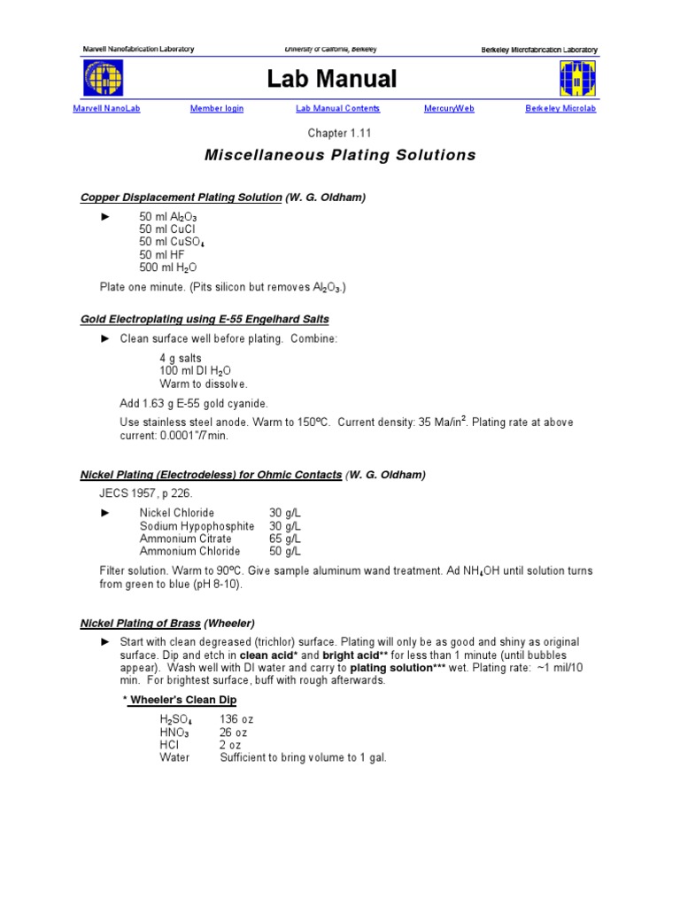 M Is Cela Neo Us Plating Formulas | PDF | Home & Garden | Science ...