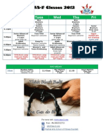 Timetable 2012