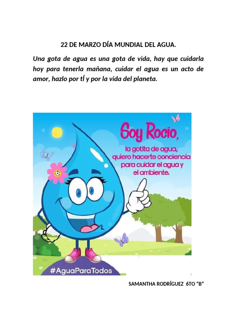 22 de Marzo Dia Mundial Del Agua | PDF