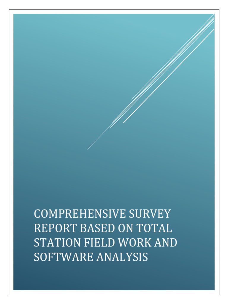 Total Station Survey Report for Building | PDF | Contour Line | Topography