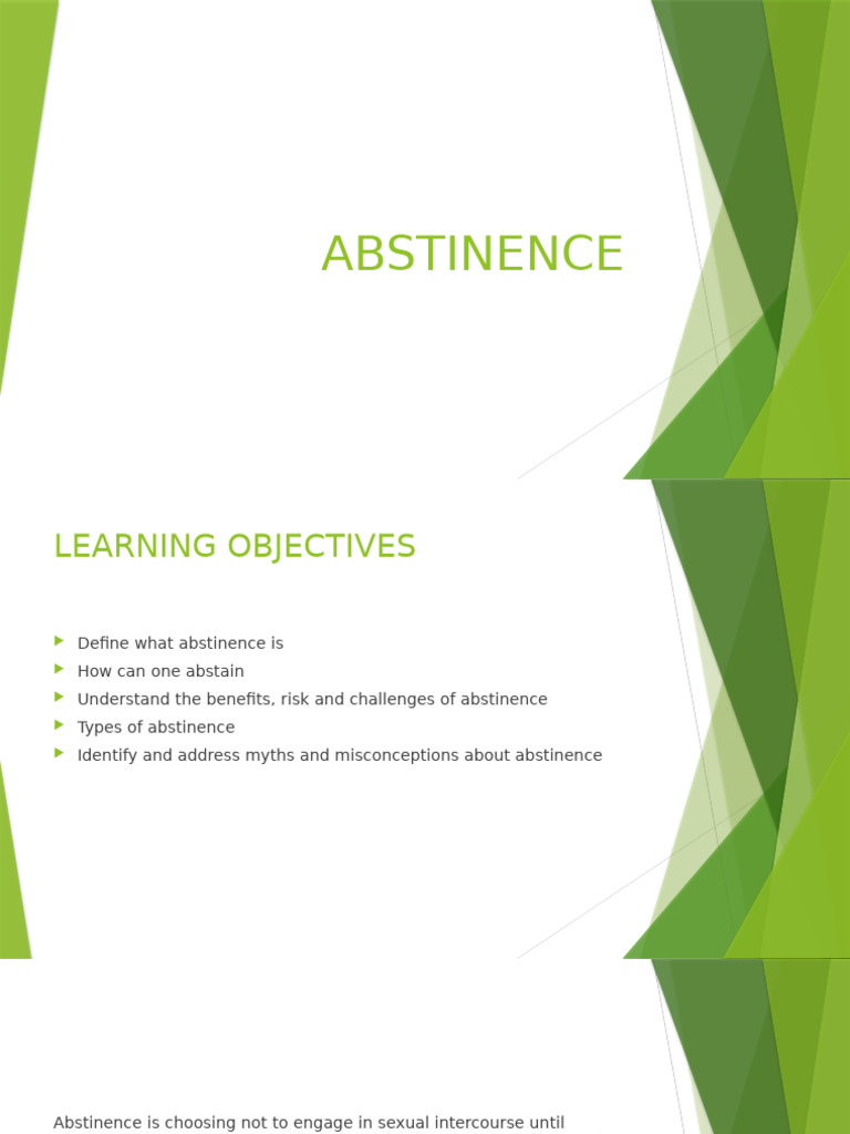 Understanding Abstinence Choices | PDF | Sexual Intercourse | Sexuality