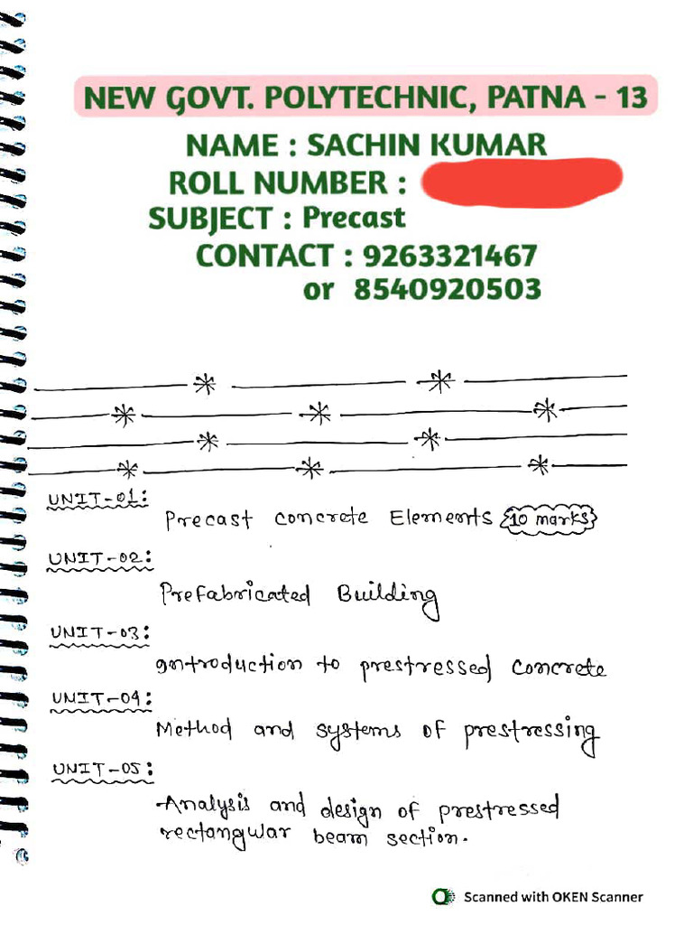 Precast & Prestressed Concrete Notes?? | PDF