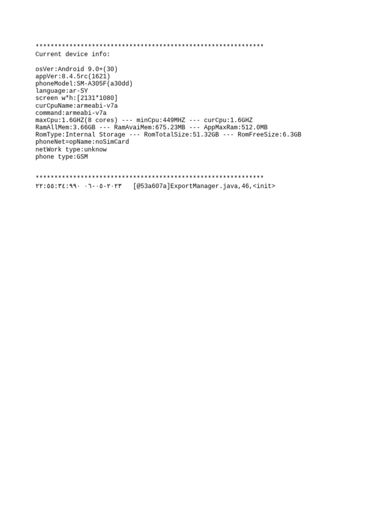 Android Device Specifications Overview | PDF