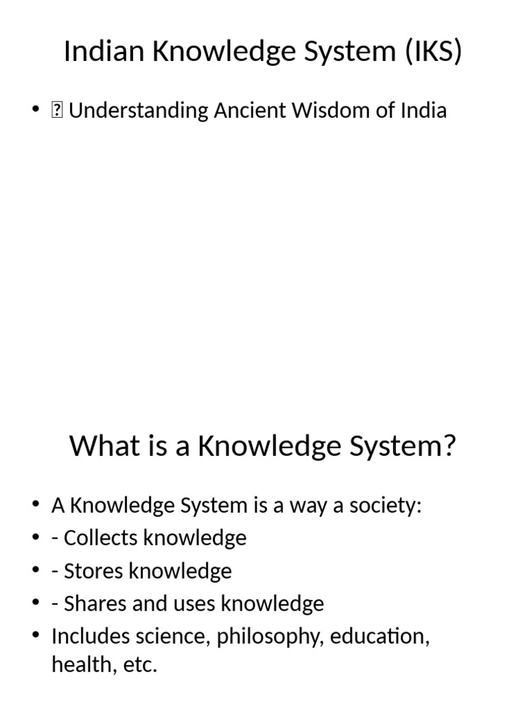 Indian Knowledge System | PDF