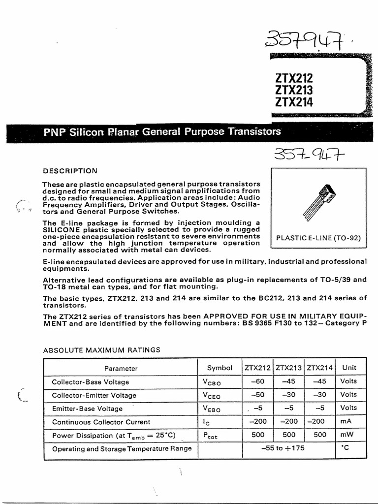 Ztx212 Etc | PDF