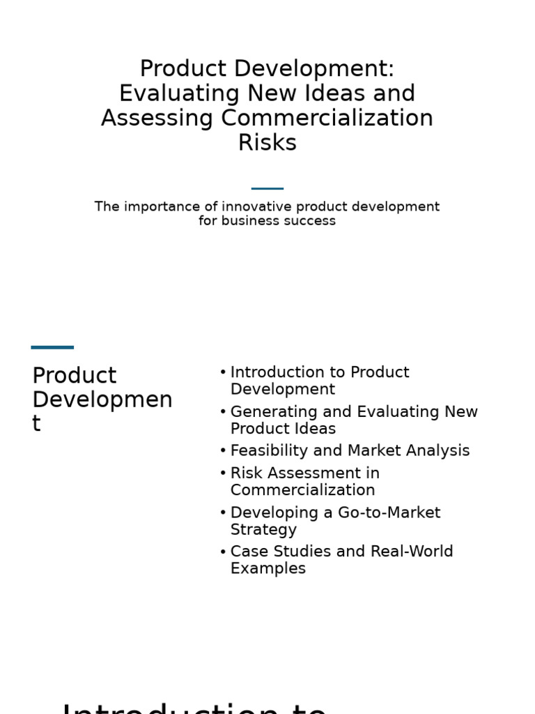 Product Development and Risk Assessment | PDF | Feasibility Study | New ...