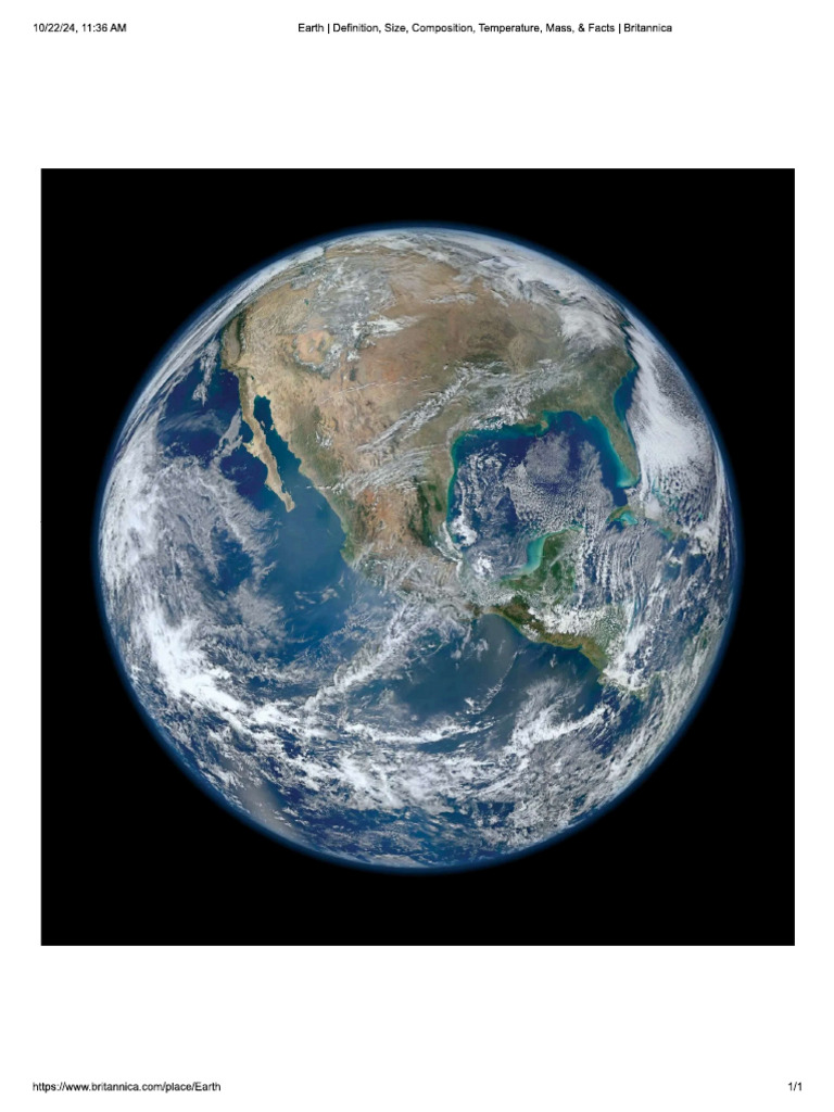 Earth Definition Size Composition Temperature Mass Facts