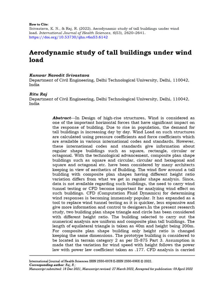 Aerodynamic Analysis of Tall Buildings | PDF | Computational Fluid ...