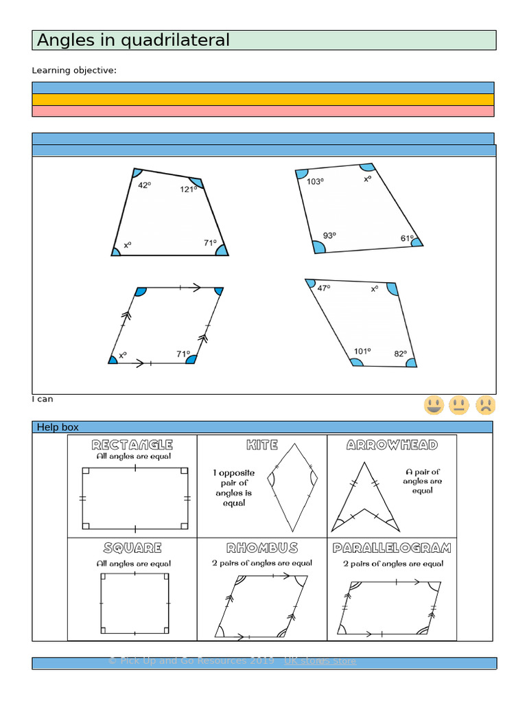 Angles in Quadrilateral | PDF | Elementary Geometry | Euclidean Geometry