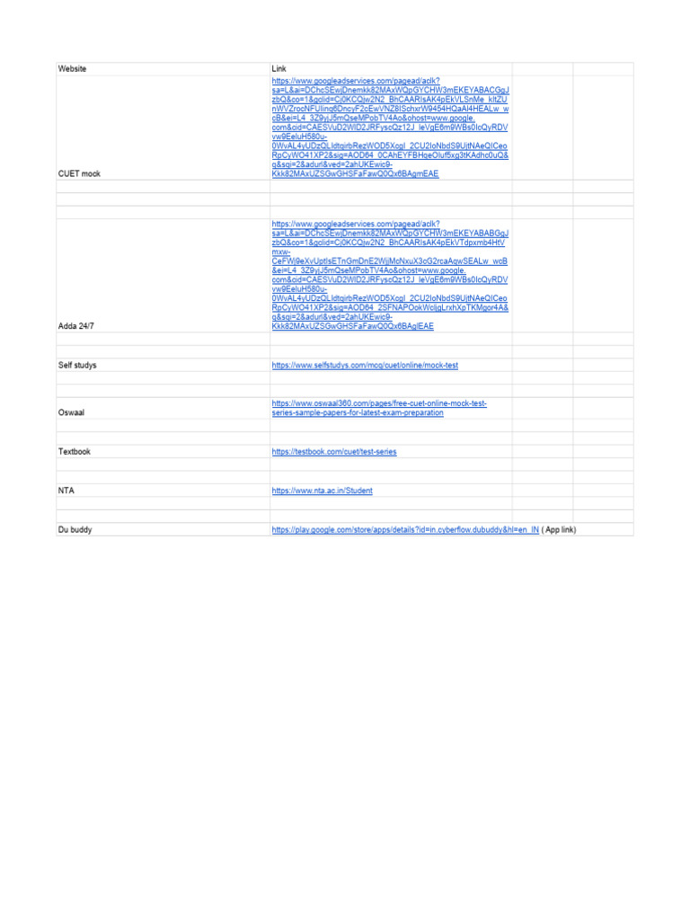 Free CUET Mock Test Series Online | PDF