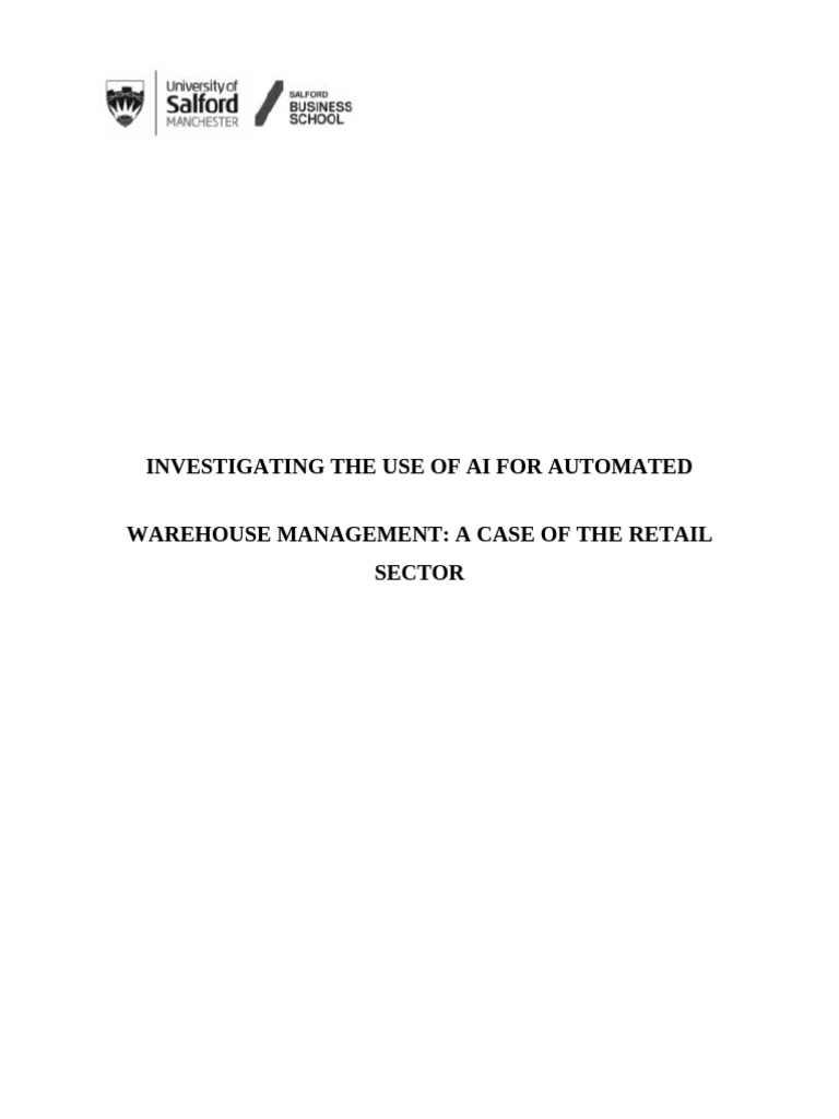 AI in Retail Warehouse Management | PDF | Automation | Supply Chain