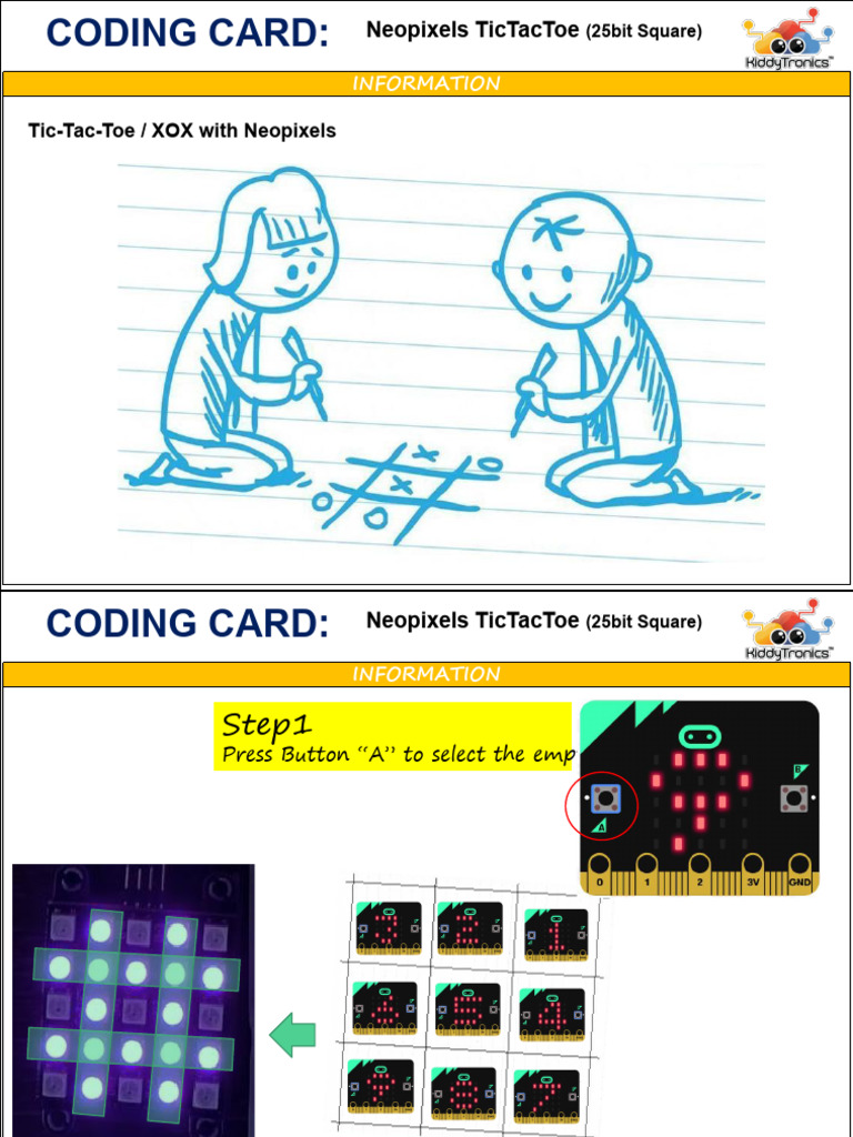 03 Coding Card NeoPixels TicTacToe | PDF | Recreational Mathematics ...