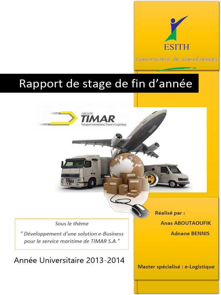 Amélioration du service maritime TIMAR S.A. | PDF | Transport | Maroc