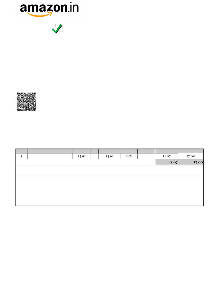 Amazon Tax Invoice for Order 407-2620340 | PDF | Invoice | Government ...