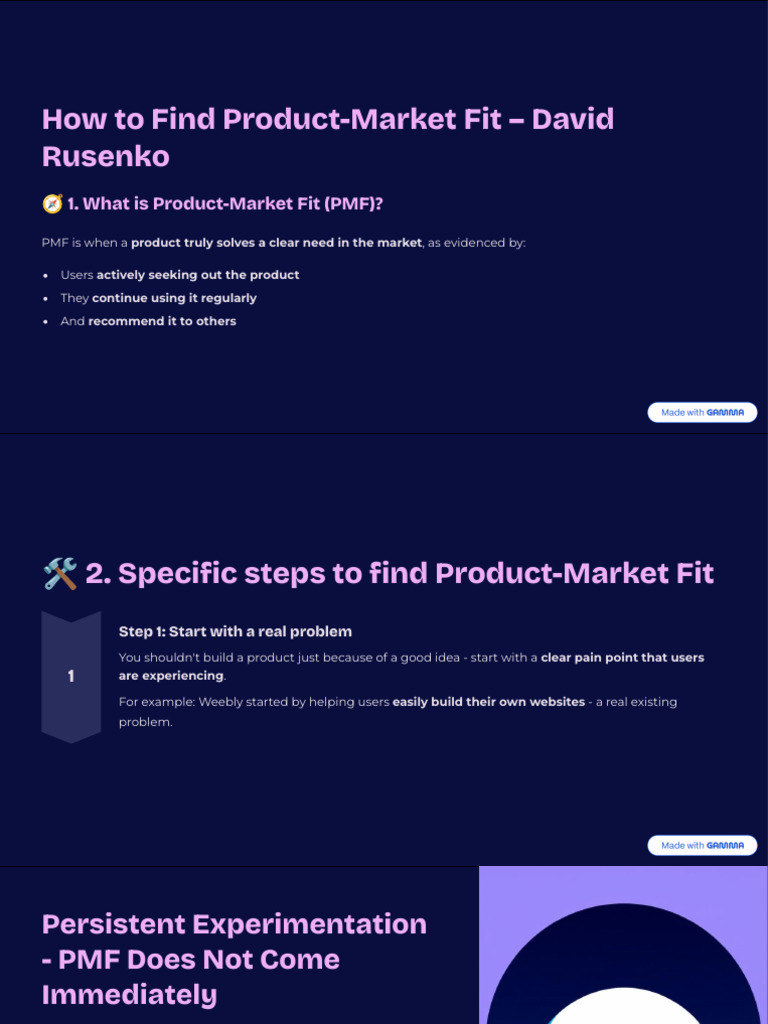 How To Find Product Market Fit David Rusenko | PDF | Cognition