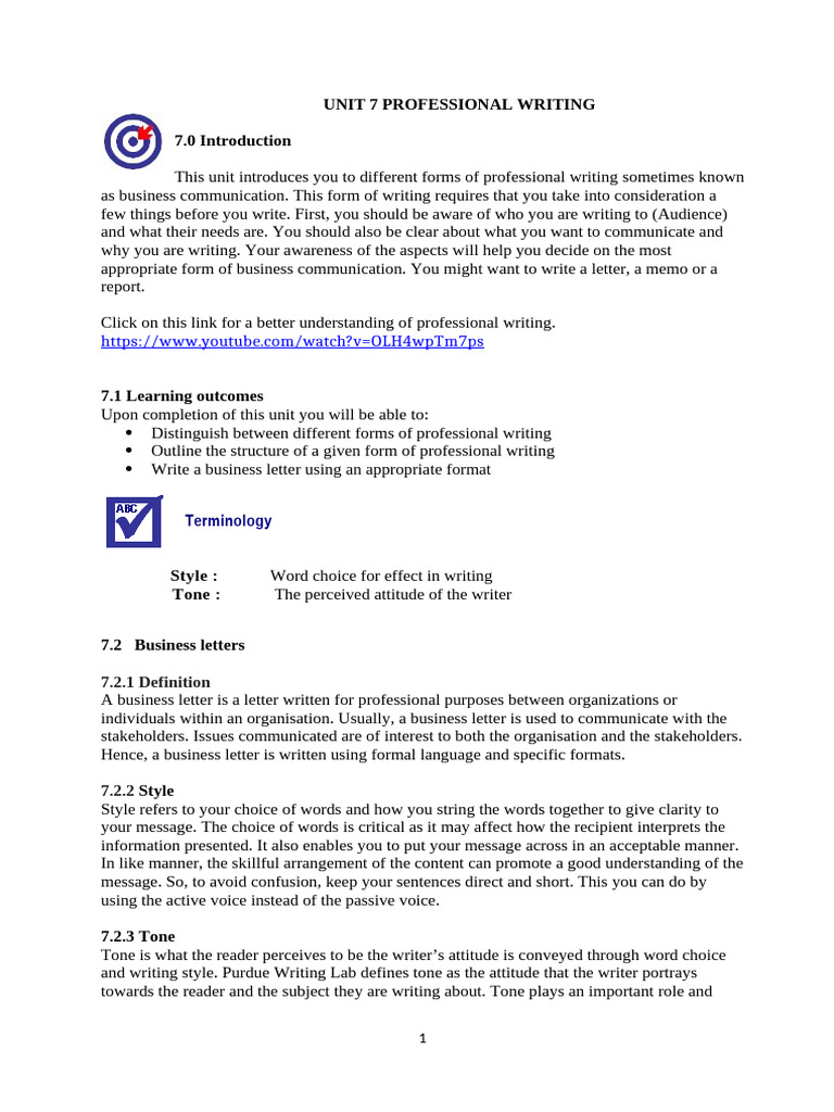 Guide to Professional Writing Techniques | PDF | Memorandum | Human ...