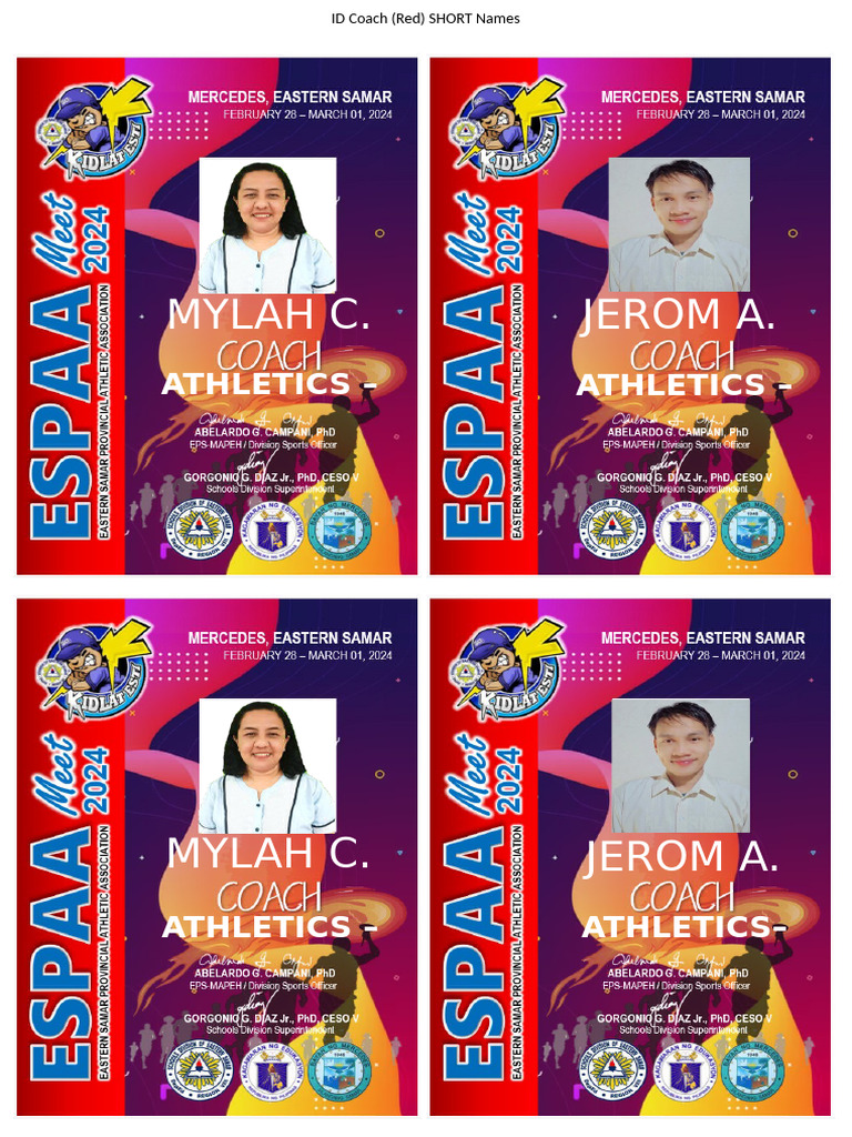 Coach Names for Elementary Athletics | PDF