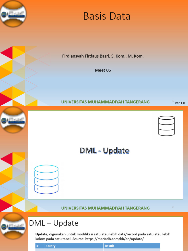 Panduan DML dan DDL dalam SQL | PDF
