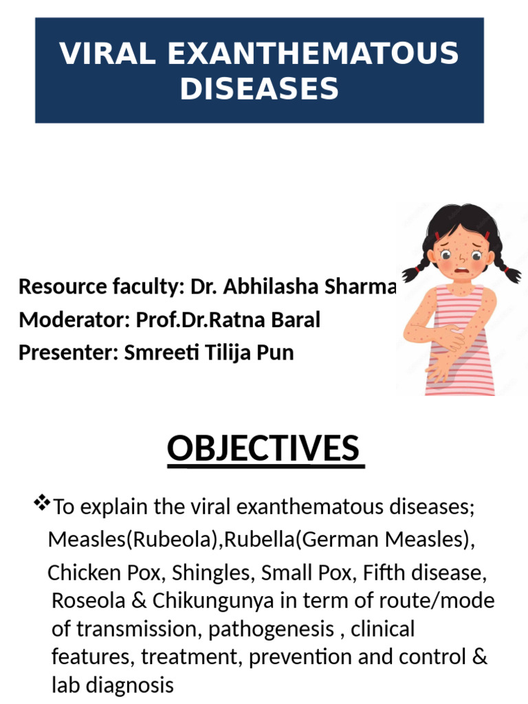 Overview of Viral Exanthematous Diseases | PDF | Measles | Serology