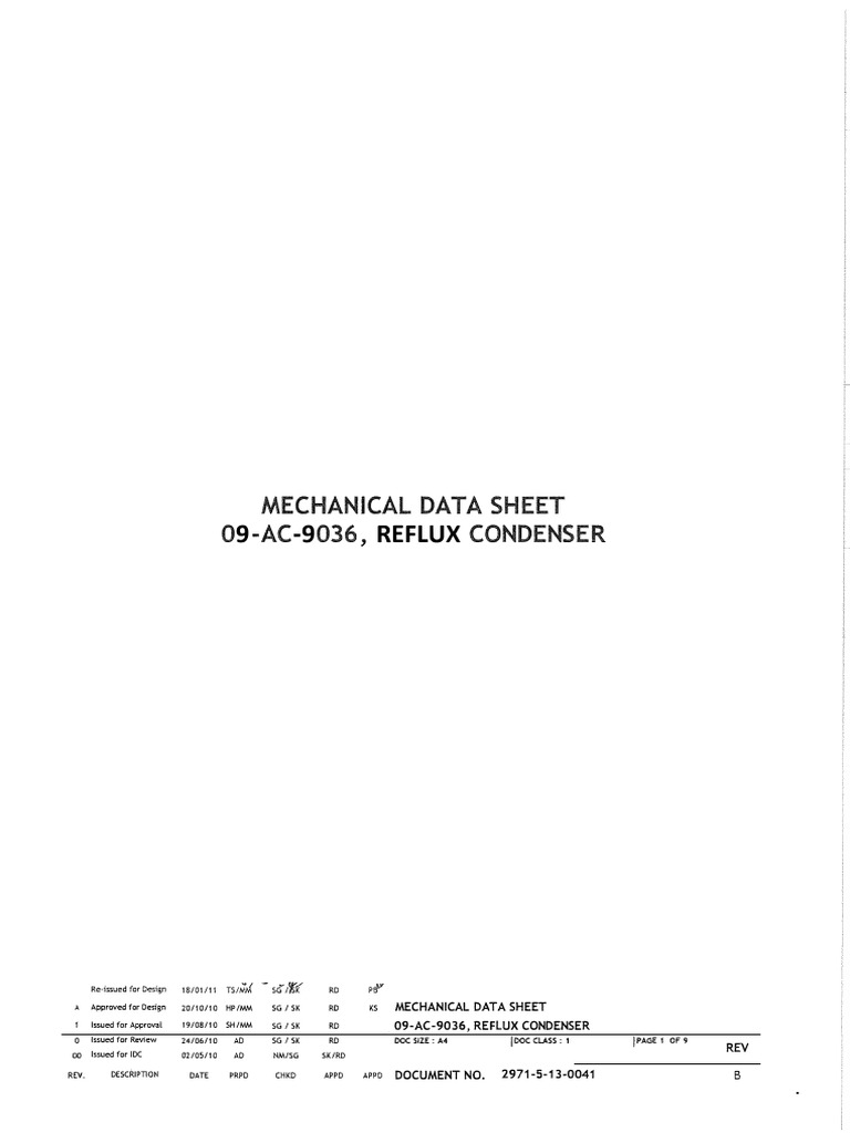 09 AC 9036 Mechanical Datasheet | PDF | Heat Exchanger | Physical Chemistry