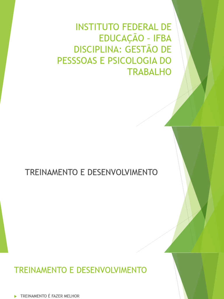Conceitos de Treinamento e Desenvolvimento | PDF | Gestão de recursos ...