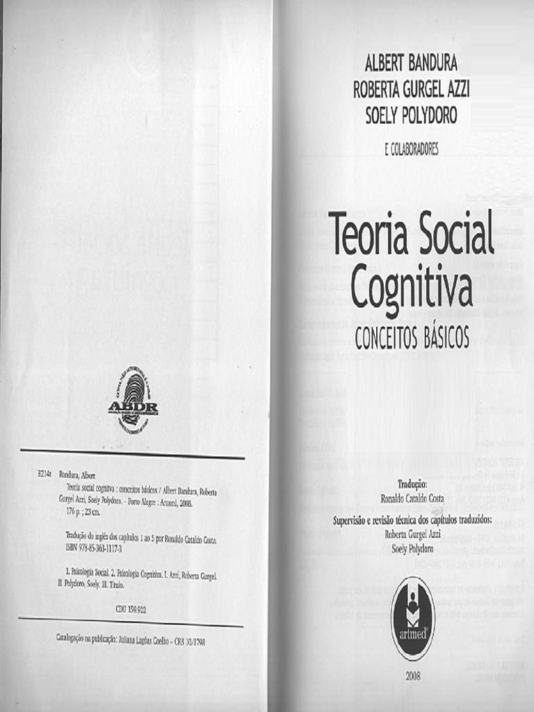 Teoria Social Cognitiva Conceitos Básicos Albert Bandura Z Library