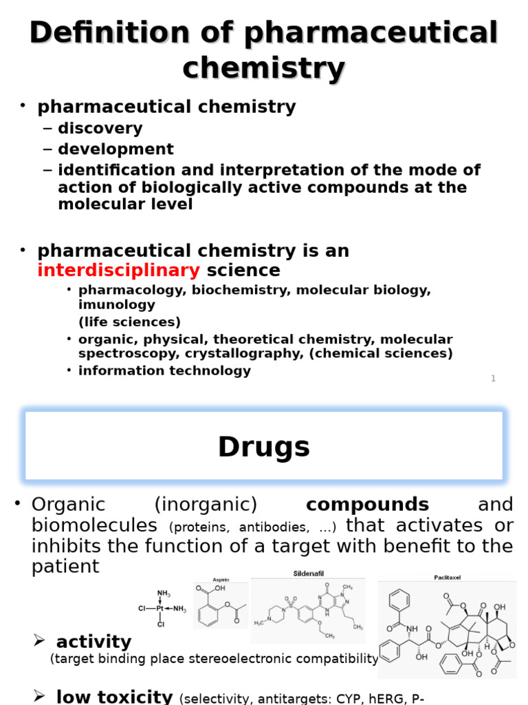 Pharmaceutical Chemistry Overview | PDF | Medicinal Chemistry | Ligand ...