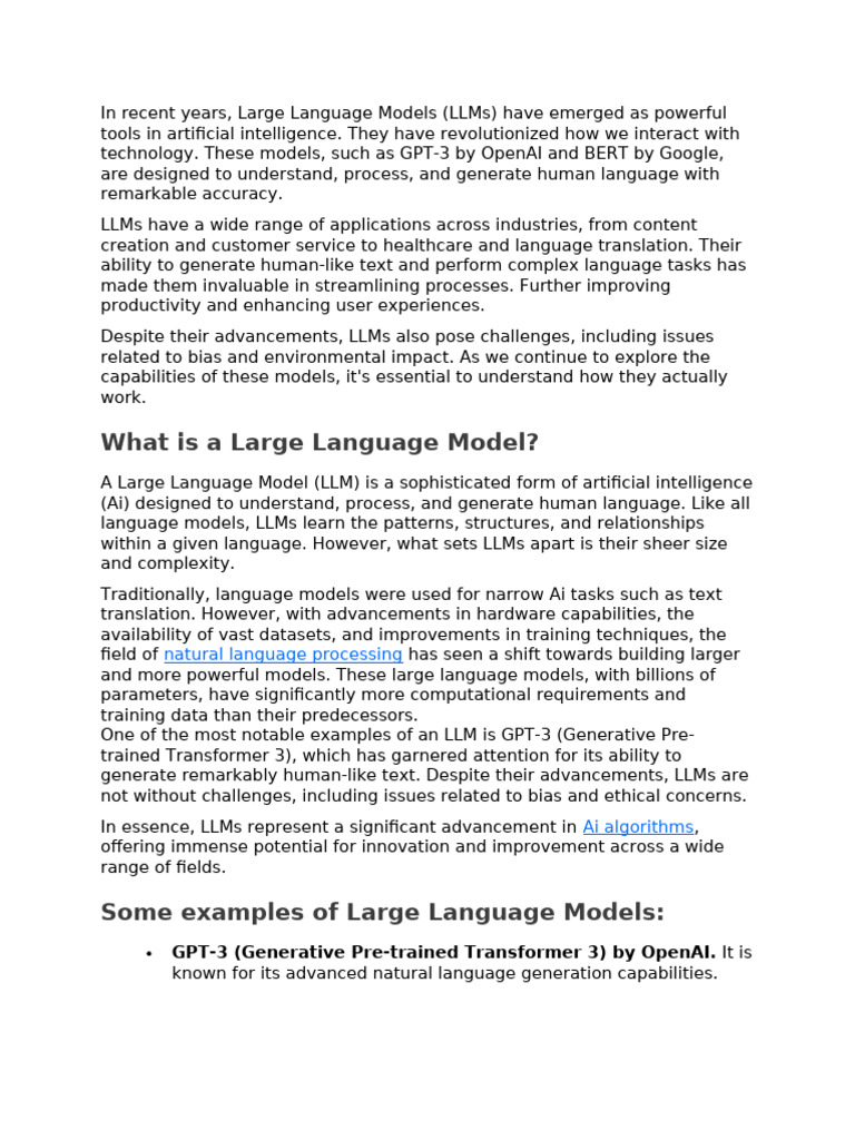 Understanding Large Language Models | PDF | Artificial Intelligence ...