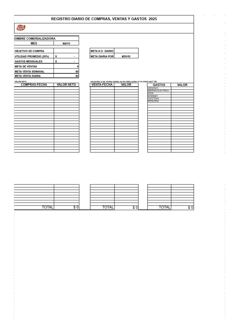 Registro de Compras y Ventas 2025 | PDF | Estado de resultados | Economias